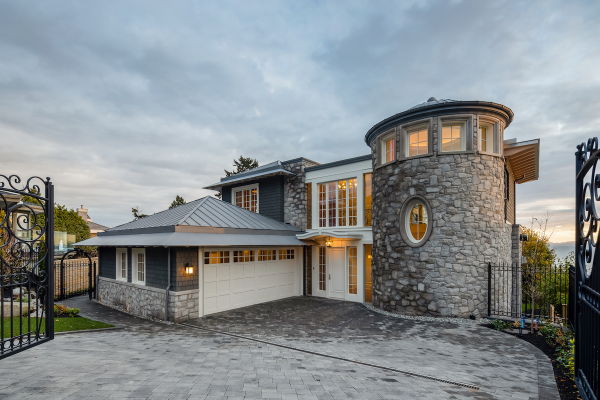 Exterior of a French Chateau-inspired home