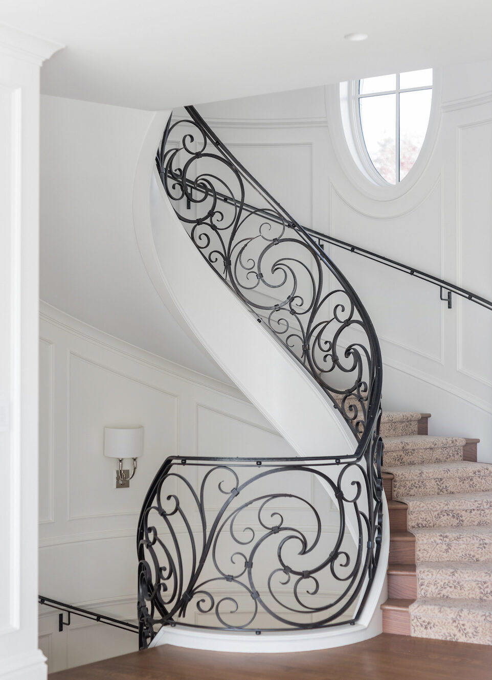 Detail of a metal staircase