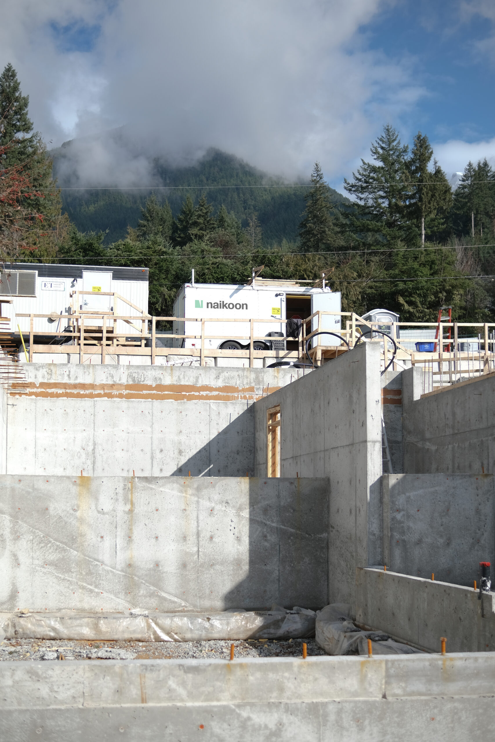 Architectural concrete used in building foundation